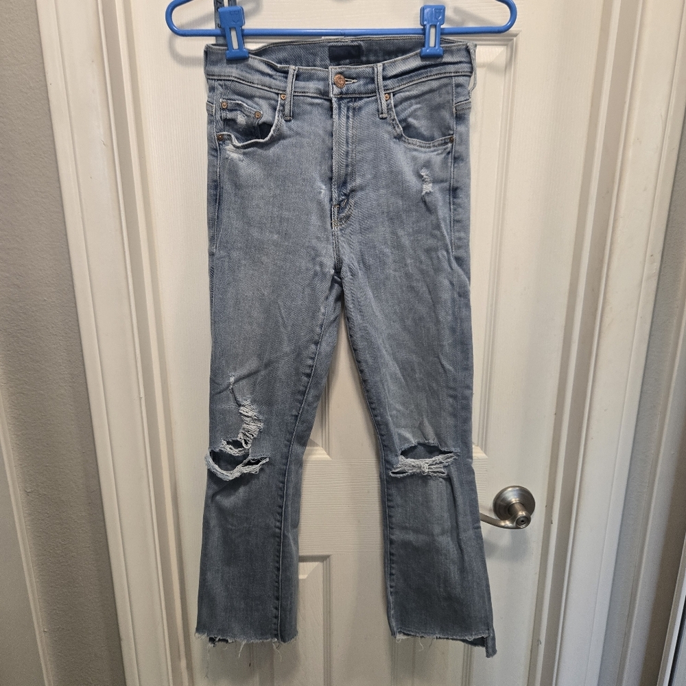 The Insider Crop Step Fray Distressed Jeans Size 26